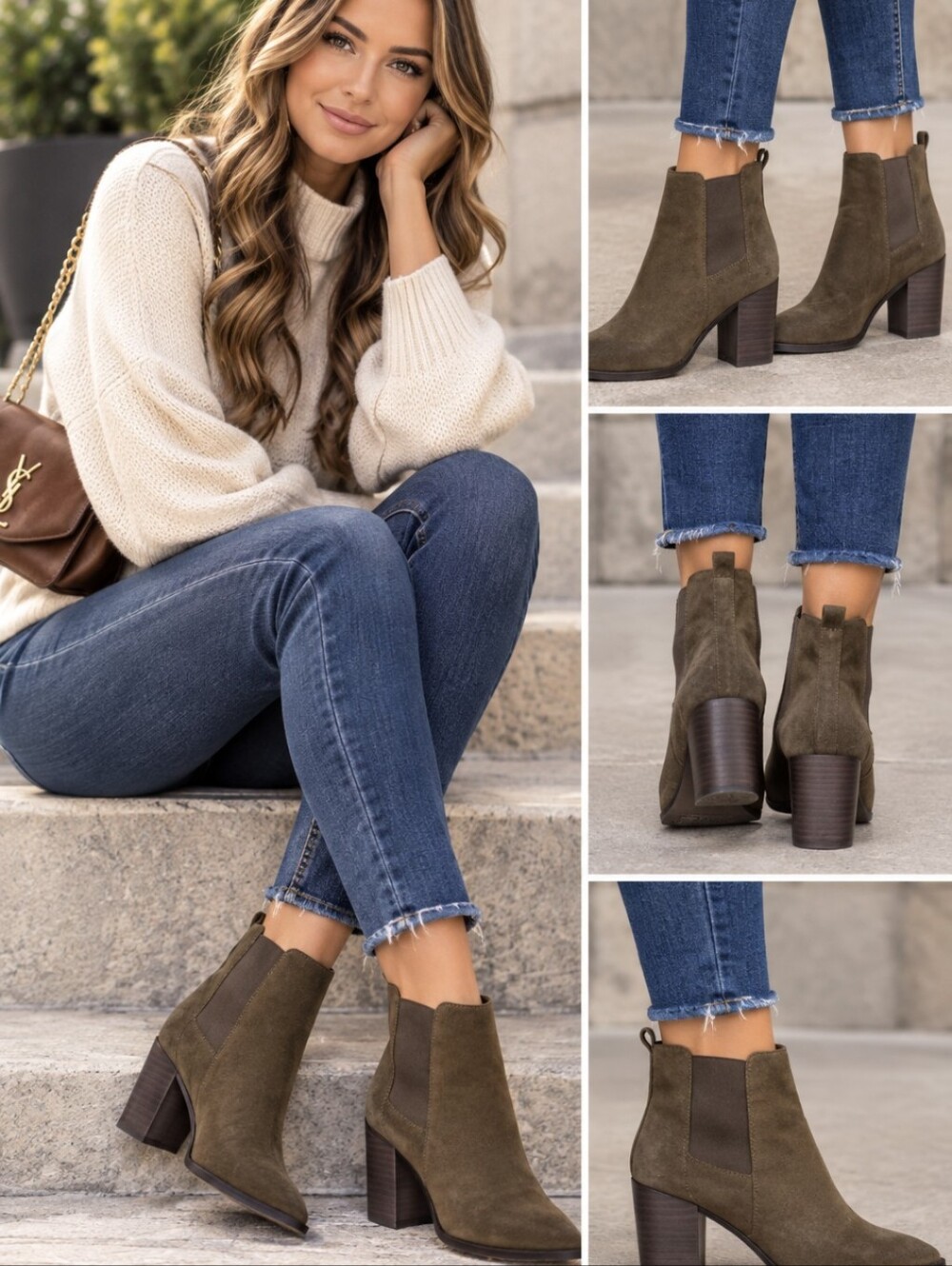 J.Crew Brown Slip-on Ankle Boots